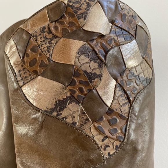 Vintage Genuine Leather Cowboy Boots - Picture 2 of 6